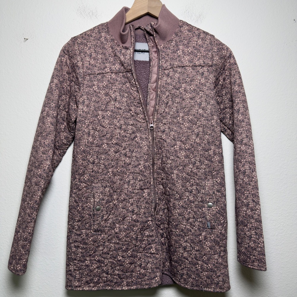 Wheat Kids Thermo Helga Jacket 14Y Raven Wild Flowers Purple Quilted Sherpa
